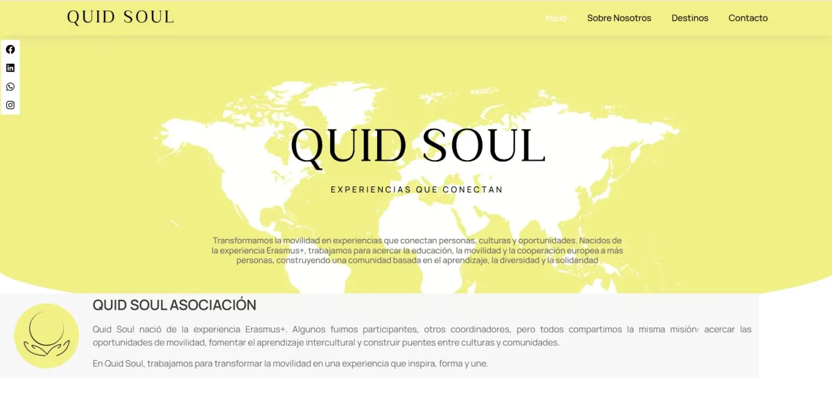Web de Quid Soul, asociación de experiencias de movilidad